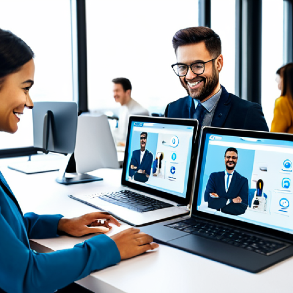 대화형 AI의 시장 수요 변화에 대한 분석 - AI-Powered Customer Service**

A modern office setting with diverse people using laptops and tablets...