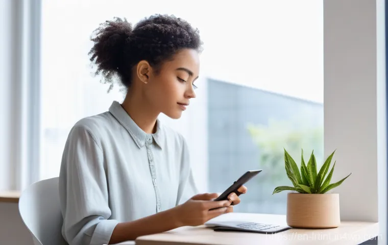 대화형 AI의 피드백 분석 및 개선 방안 - **Prompt:** A young adult (20s-30s) sits at a modern, ergonomic desk, calmly interacting with a tran...